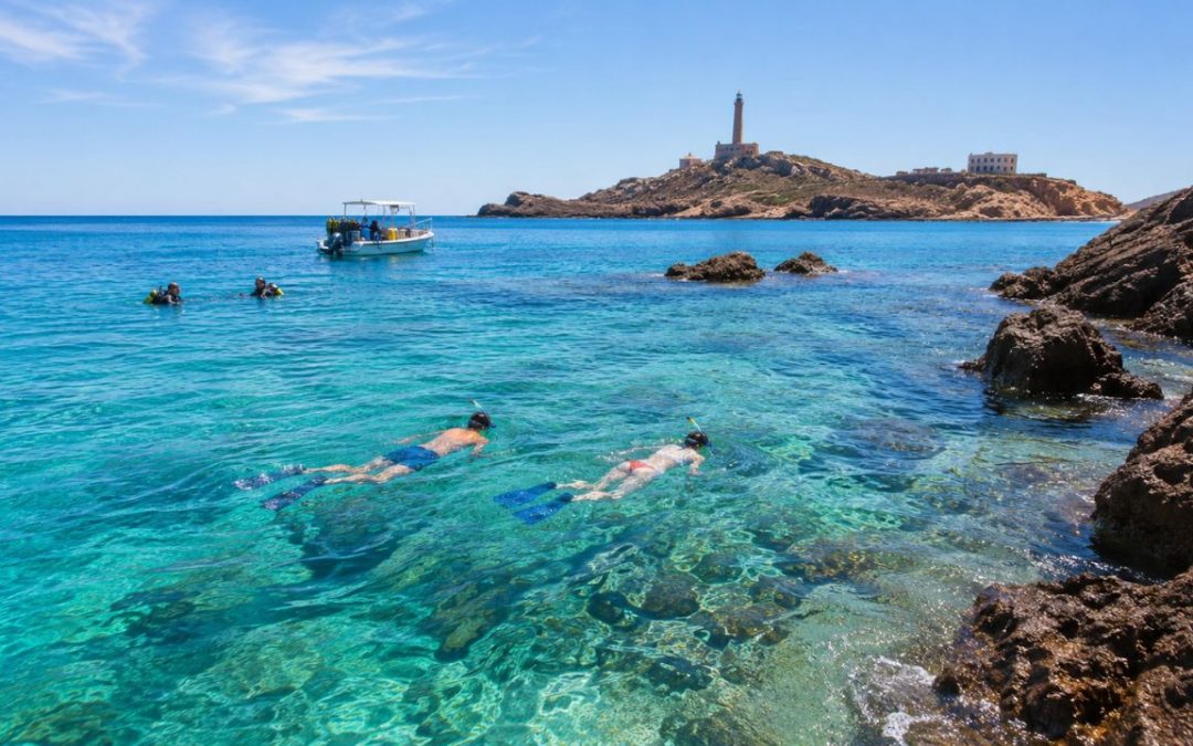 Cabo de Palos en verano buceo, snorkel